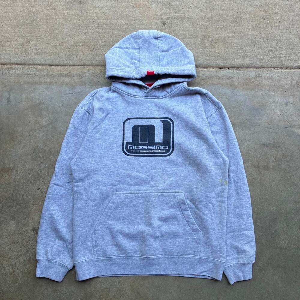 Vintage Mossimo Visual Communication Hoodie Grey Small